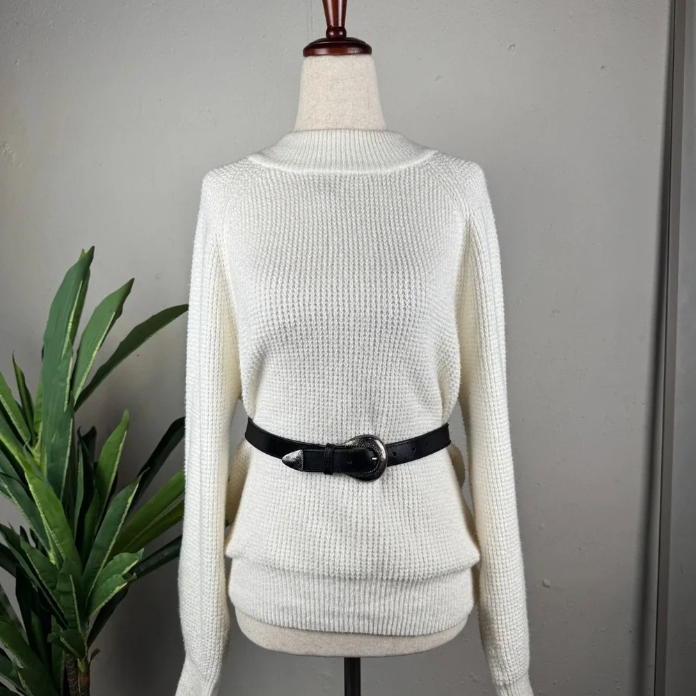 Vintage Western Americana Leather Liz Claiborne Black Belt Women Small Petite
